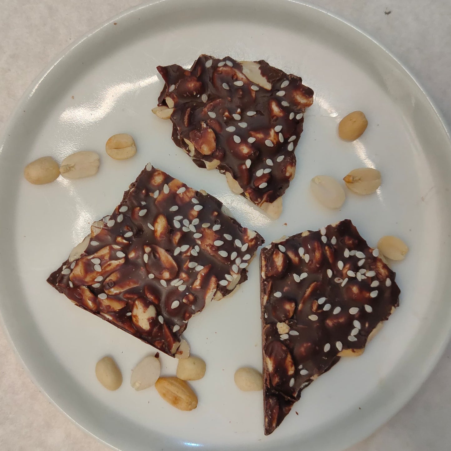 60% Dark Milk Peanut Sesame barks (Bean to bar)